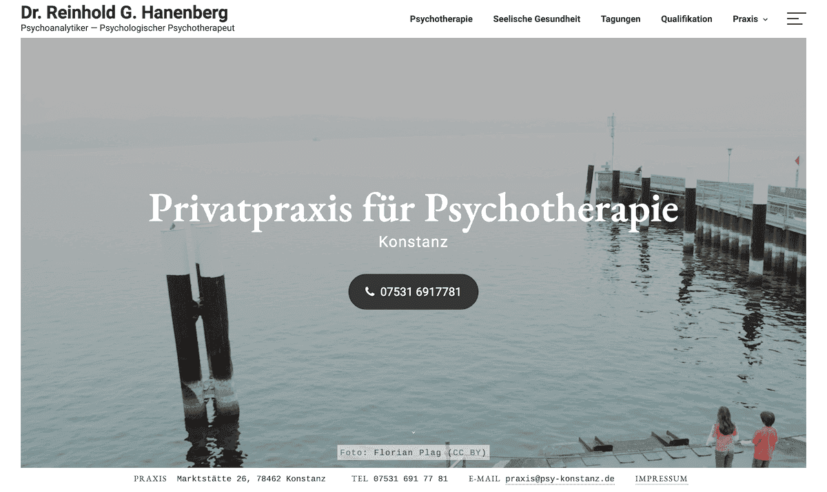 Dr. Reinhold G. Hanenberg – Privatpraxis für Psychotherapie | Konstanz